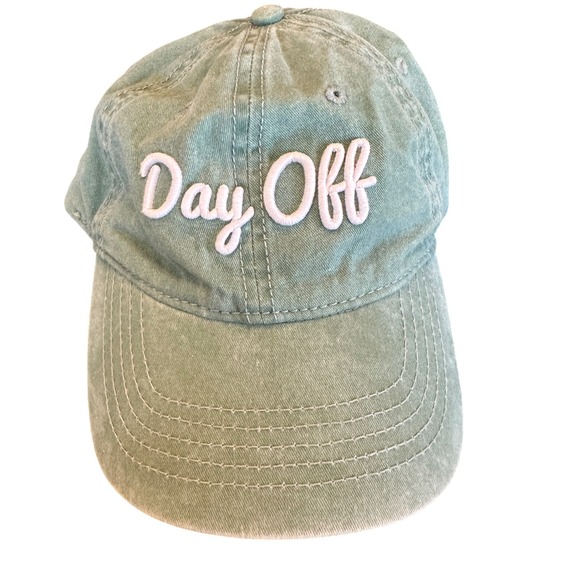 Other - Unbranded Day Off Baseball Cap Sage Green‎ Washed Cotton Camo Underbrim OSFM